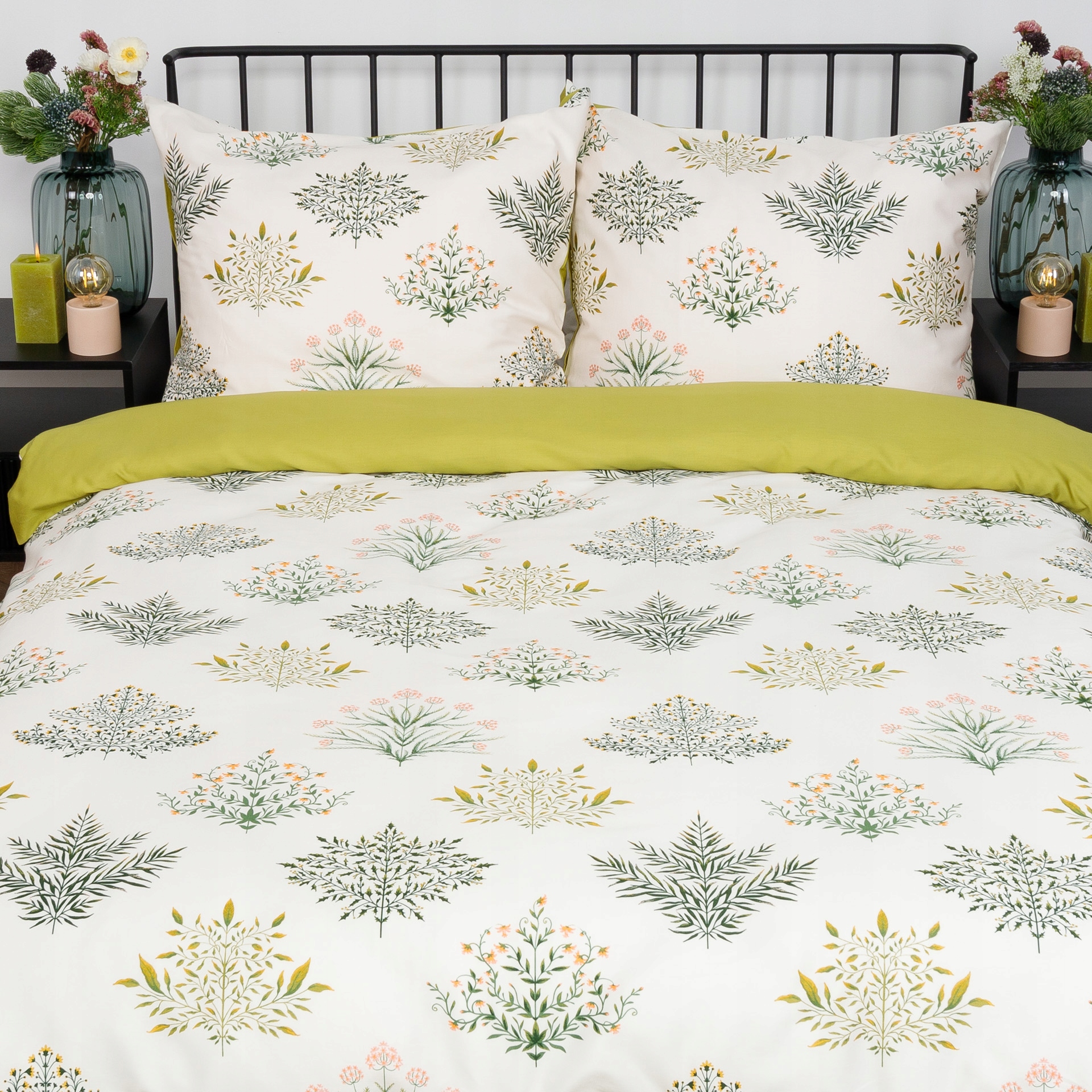 Pościel Andropol satyna bawełniana 160x200 Premium Erbario