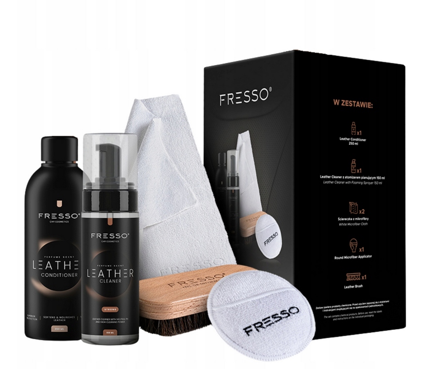Fresso Leather Kit Zestaw do czyszczenia i zabezpieczania skóry
