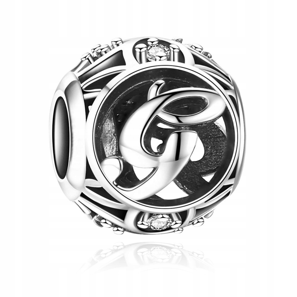 

Charms Zawieszki Koralik 925 Literka G SR429