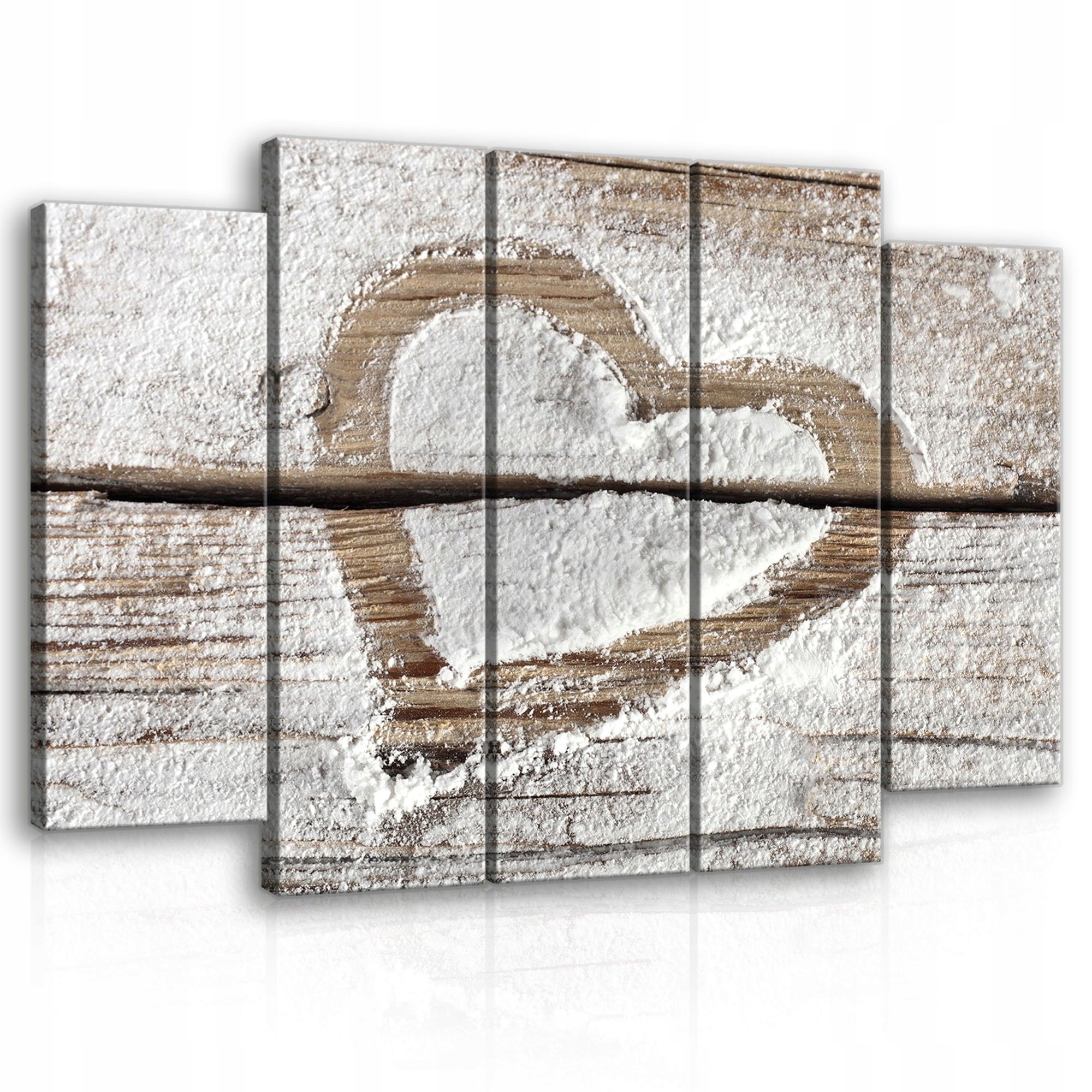 Obraz 150x100 Srdce na stromě teplá nálada láska rustikální styl