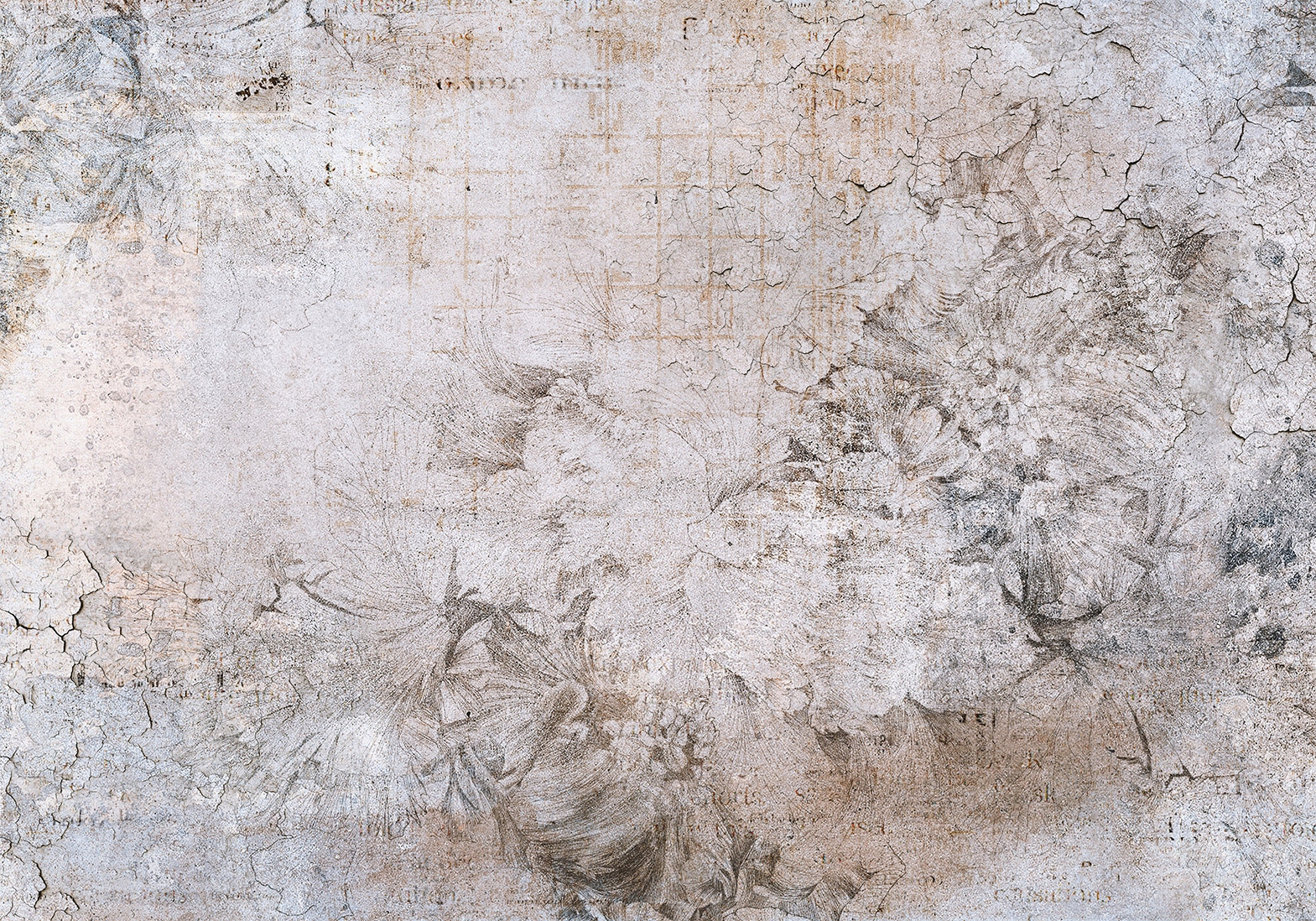 FOTOTAPETA KWIATY BETON 400x280 f-A-10061-a-b