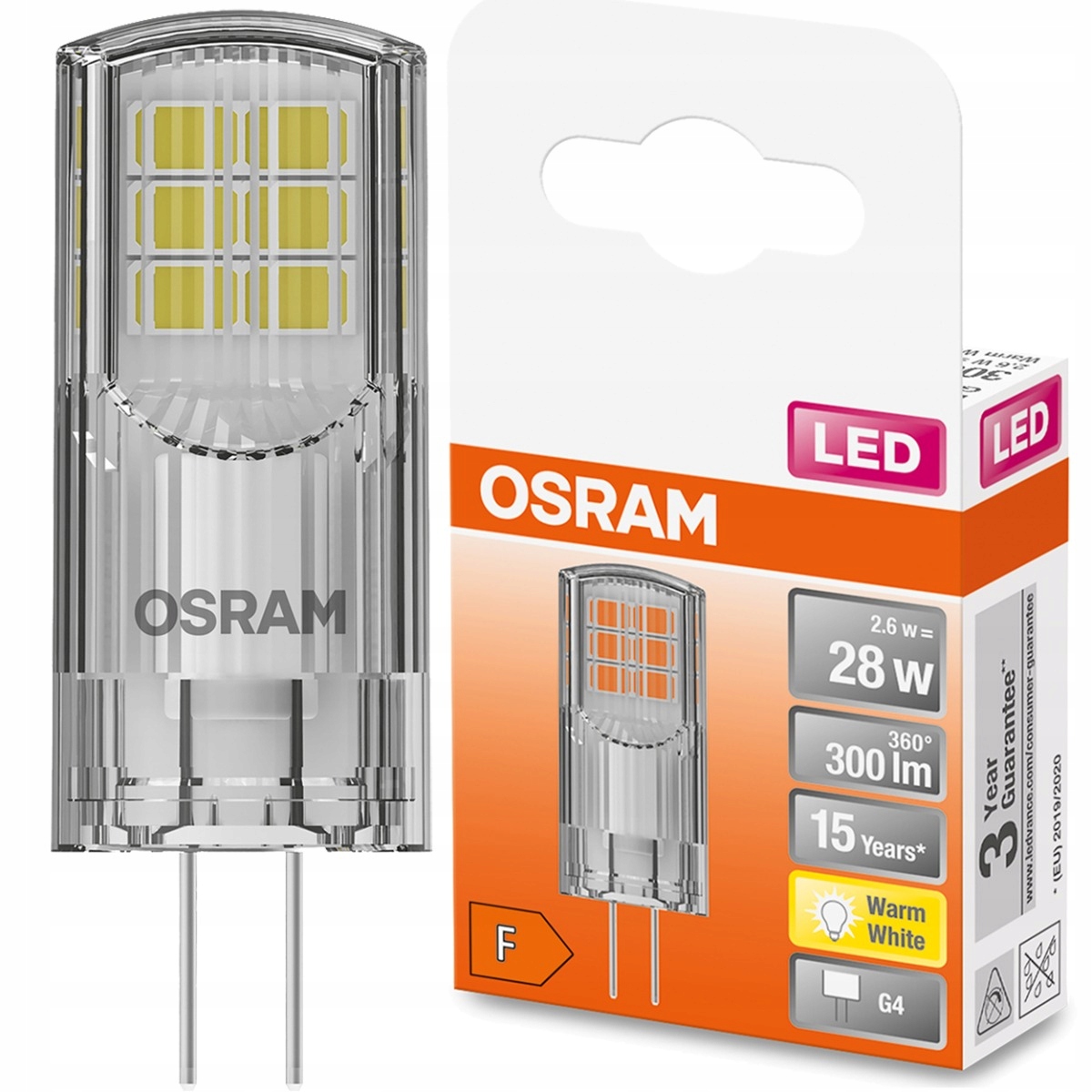 

Żarówka Led Kapsułka G4 2,6W 30W 2700K Osram
