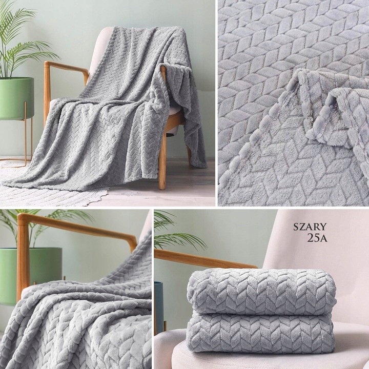 Narzuta Koc Wytłaczany Jodełka Gruby 200 x 220 Kod producenta jodełka 200x220