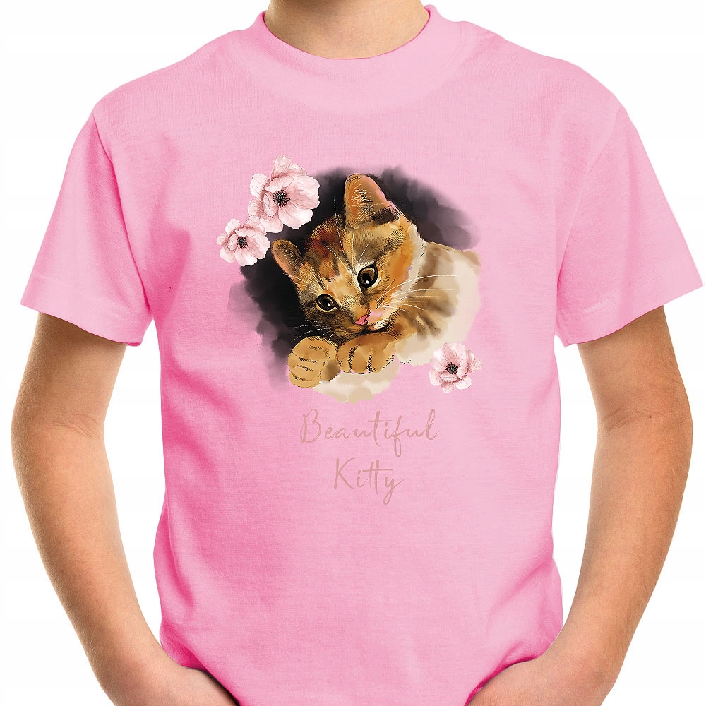 T-SHIRT KOSZULKA DLA DZIECKA KOTY KOTKI 152 SUPER JAKOŚĆ