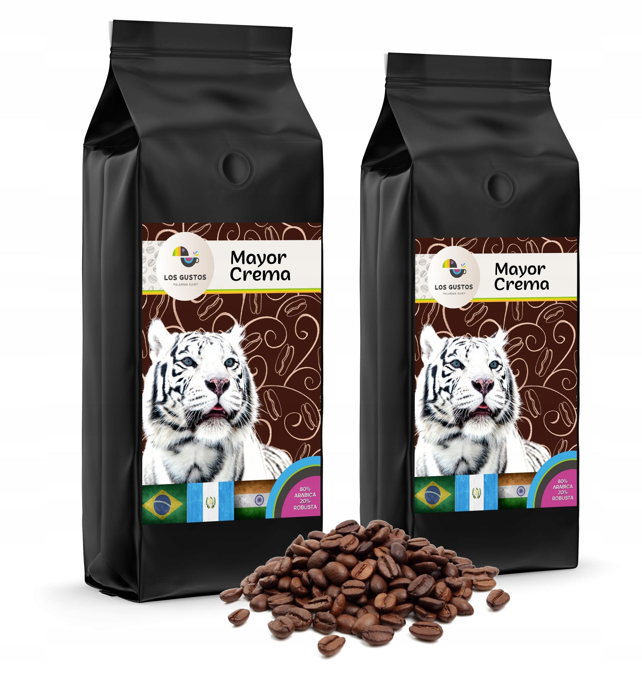 Levně Káva zrnková Mayor Crema 2x1000 kg Los Gustos