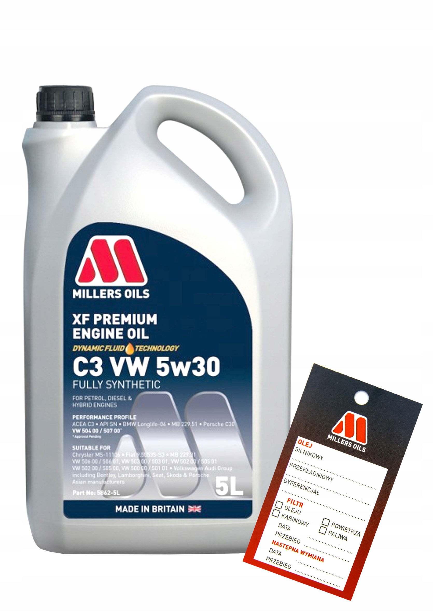 

Millers Xf Premium C3 Vw 5W30 5L Certyfikat