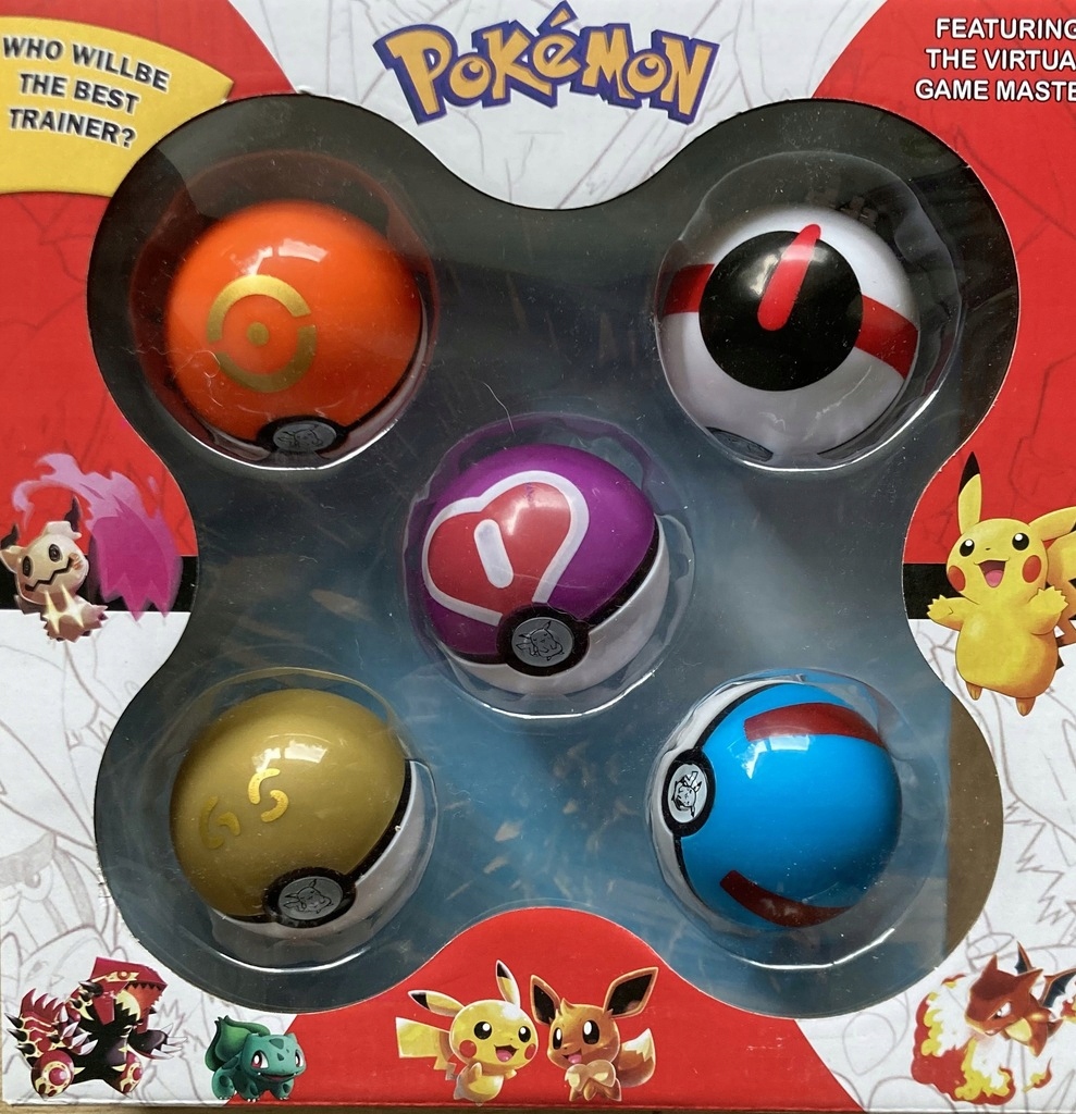 

Pokemon Go Pokeball Zestaw 5 kul z figurkami