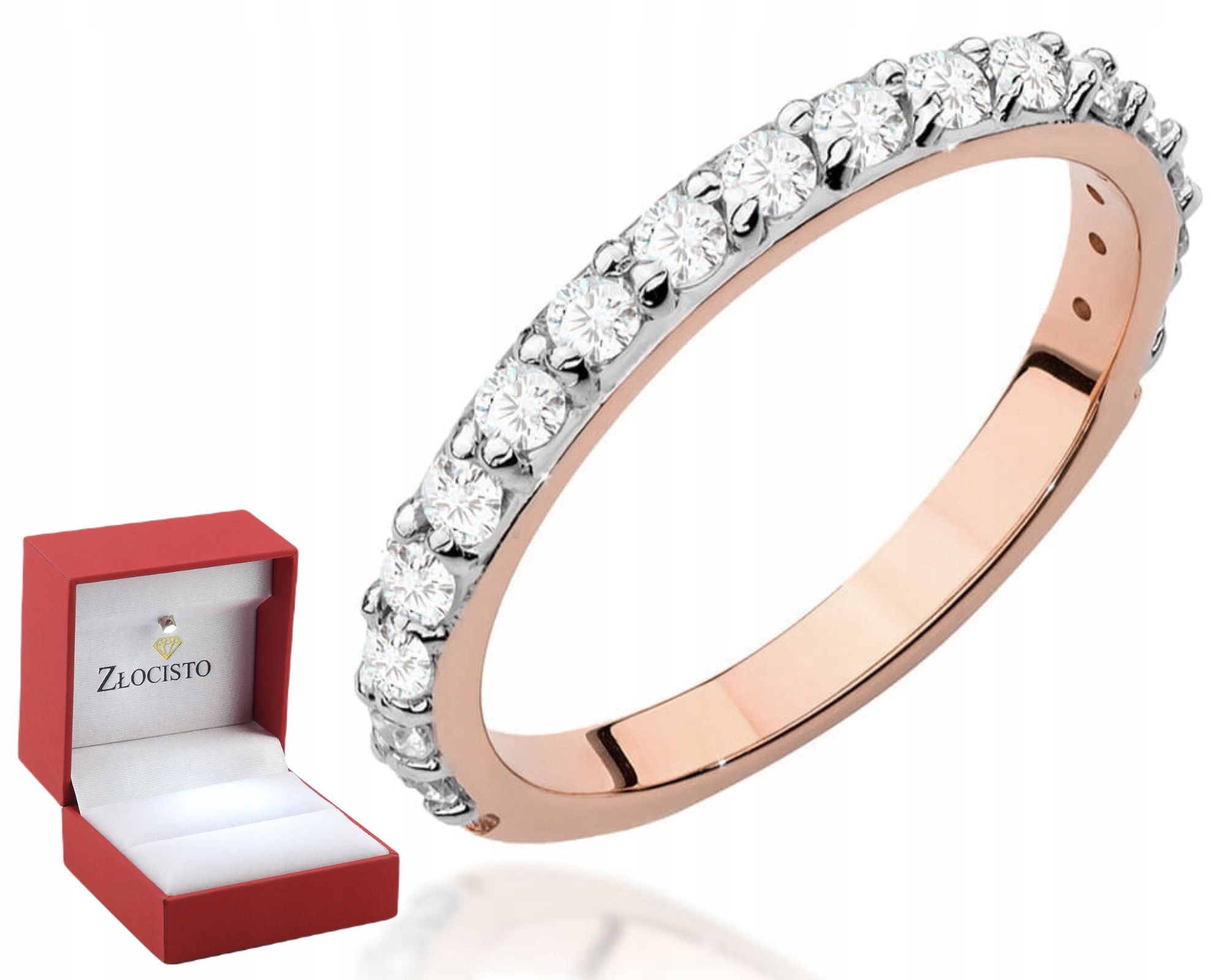 Růžové Zlato Prstýnek S Brilianty Gravírování 585 Bonus Dárek