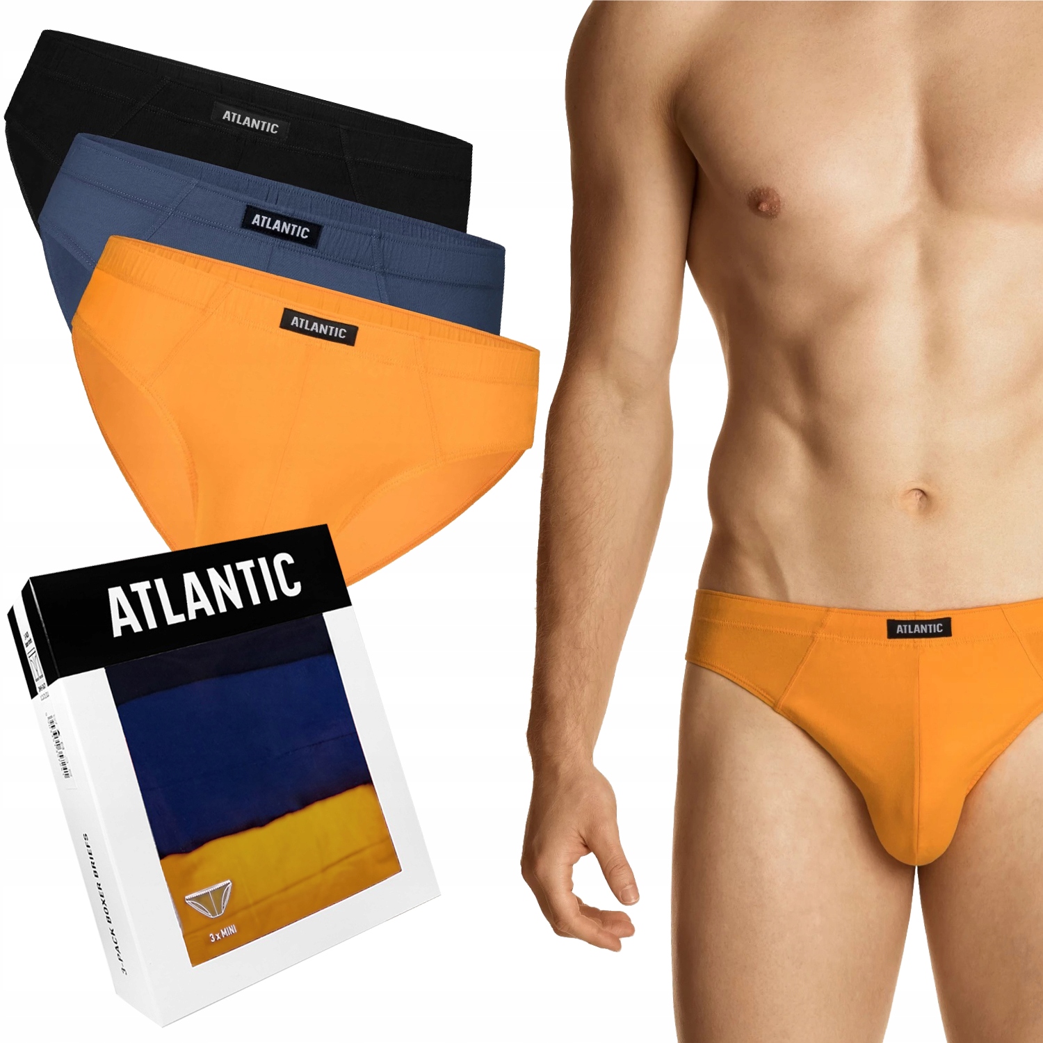 Atlantic 3PAK slipy męskie 3SMP133 czd mini XL