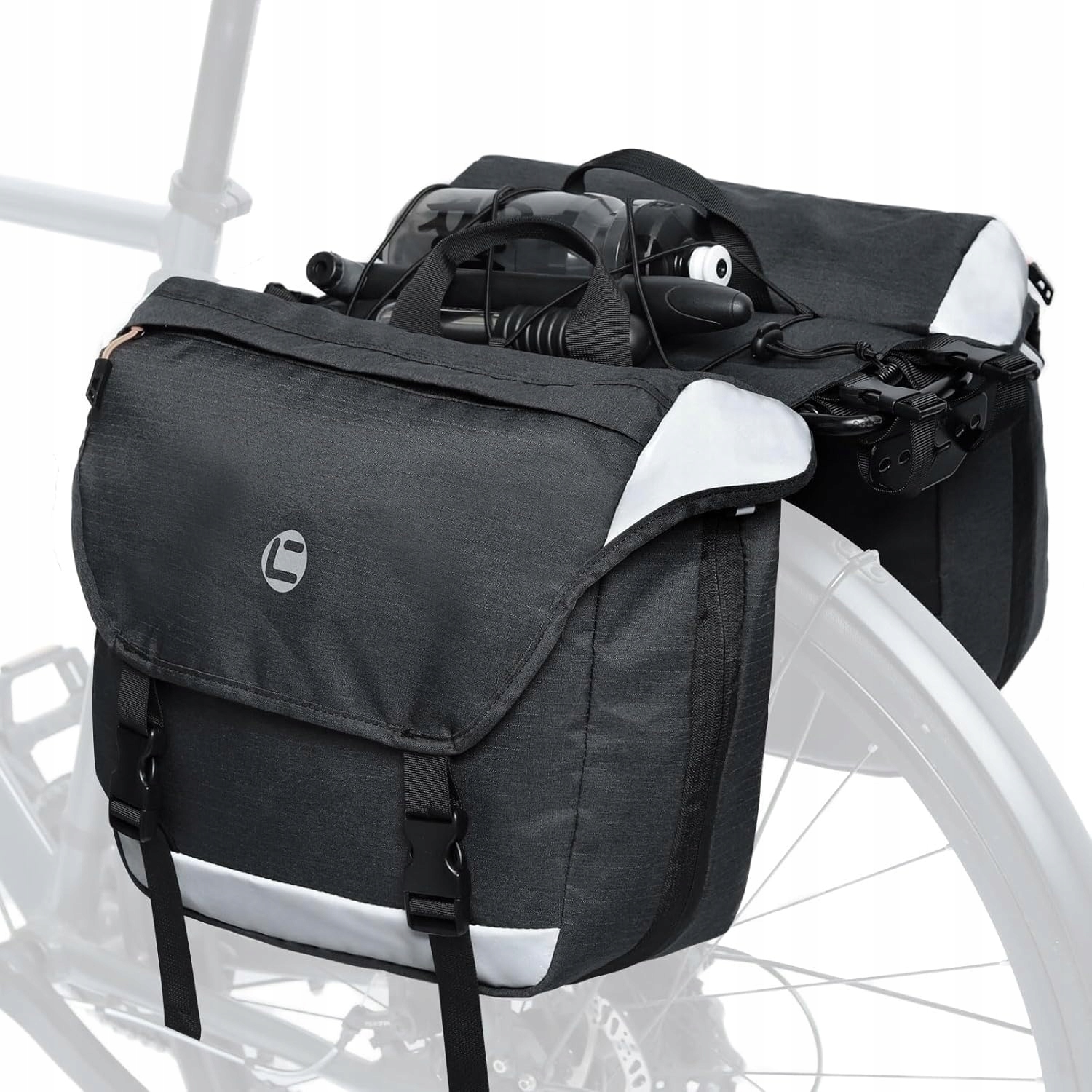 Podwójna torba rowerowa na bagażnik 35 l
