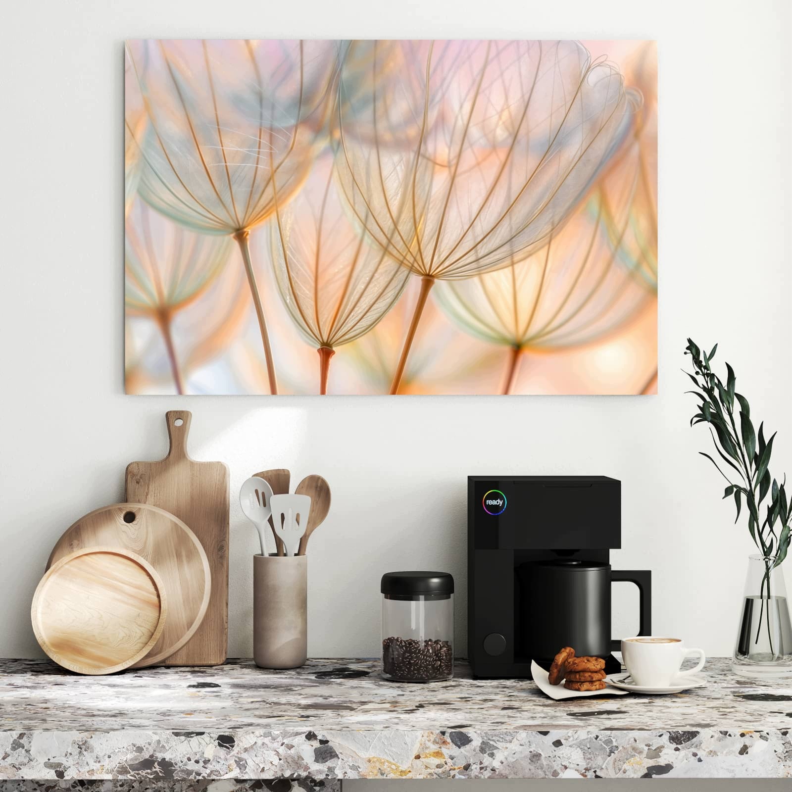Magnetická tabule Pampelišky Umění 90 × 60 cm