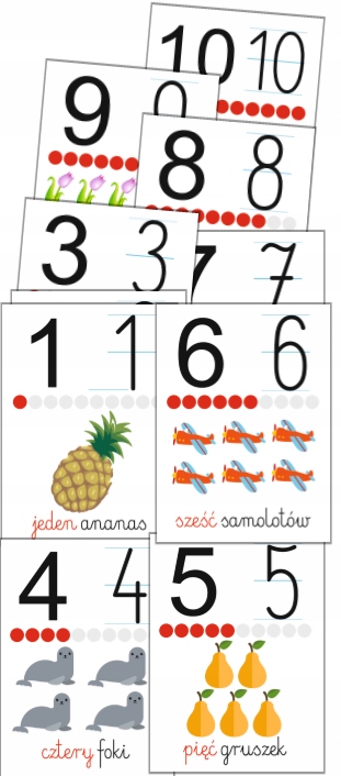 

Plansze edukacyjne "Cyfry 1-10" (zestaw