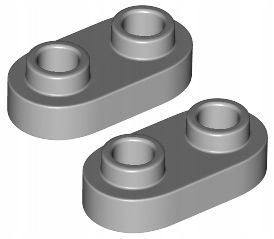 

Lego Płytka Zaokr. 1x2 J. Szara (35480/6248890) x2