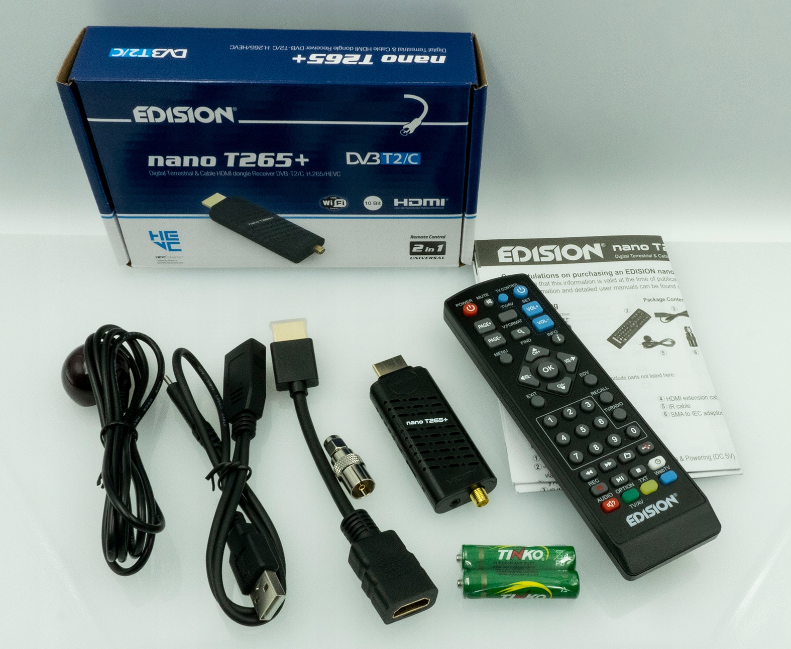 Odbiornik DVB-T2/C Edision Nano T265+ TRYB HOTEL!! Model NANO T265+