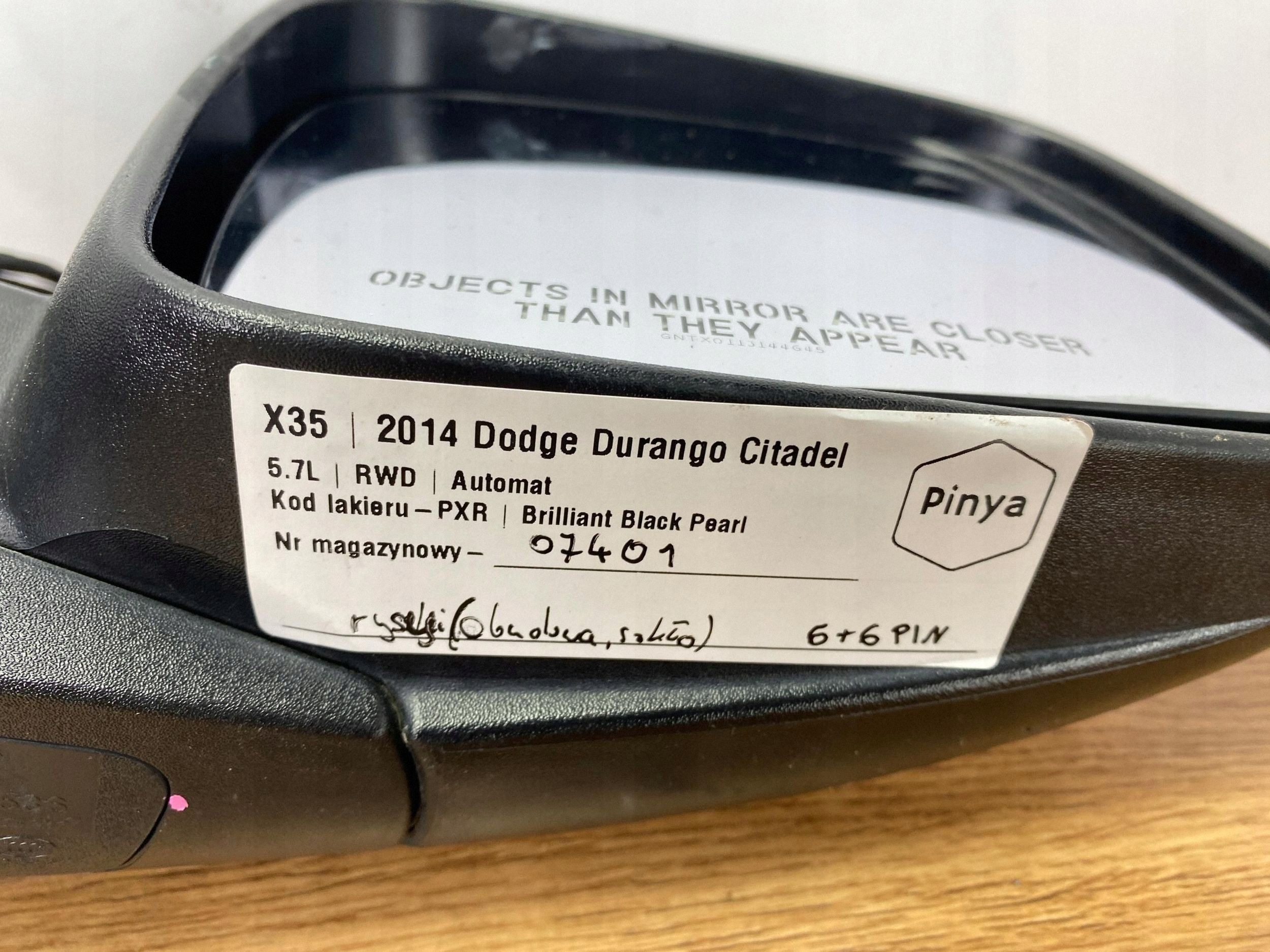 mirror exterior right chrom 13 PIN 7+6 Dodge Durango 2014+