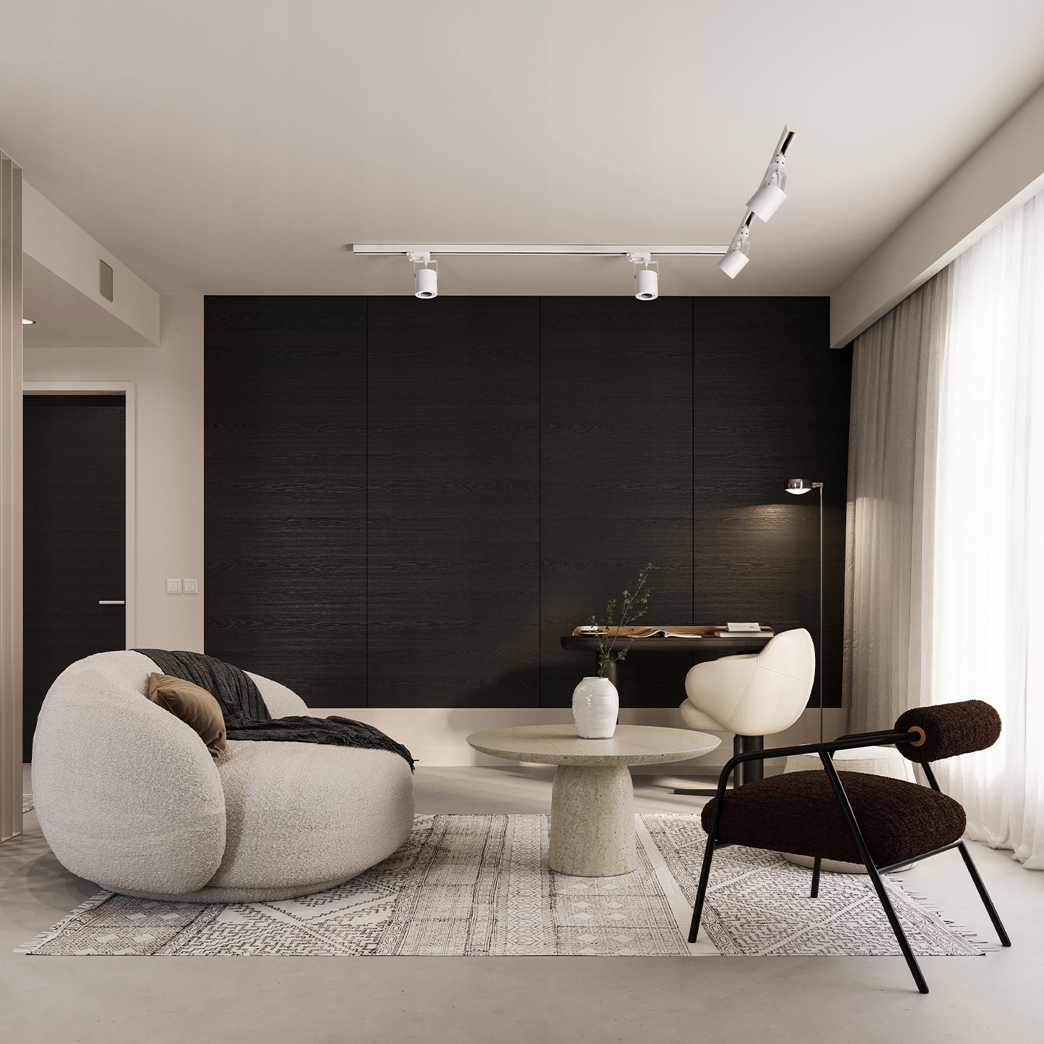 Zestaw Szynowy 3 fazowy 4x OPRAWA GU10 + Szyna 1m+2m + Łącznik L BIAŁY Kod producenta 1 szt LAIT00000012x41m2m