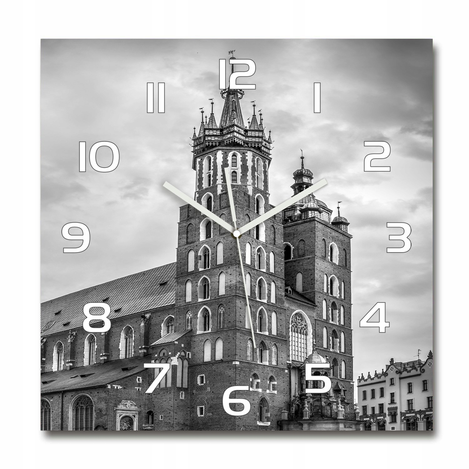 

Duży zegar szklany do salonu Kraków Polska 60x60cm