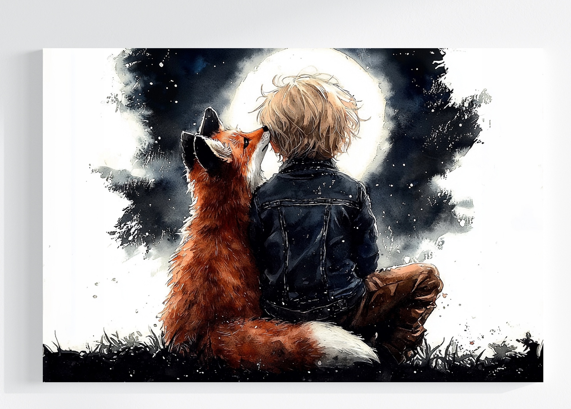 Obraz Na Plátně Canvas Pohádka Malý Princ Liška Měsíc Přátelství 120x80