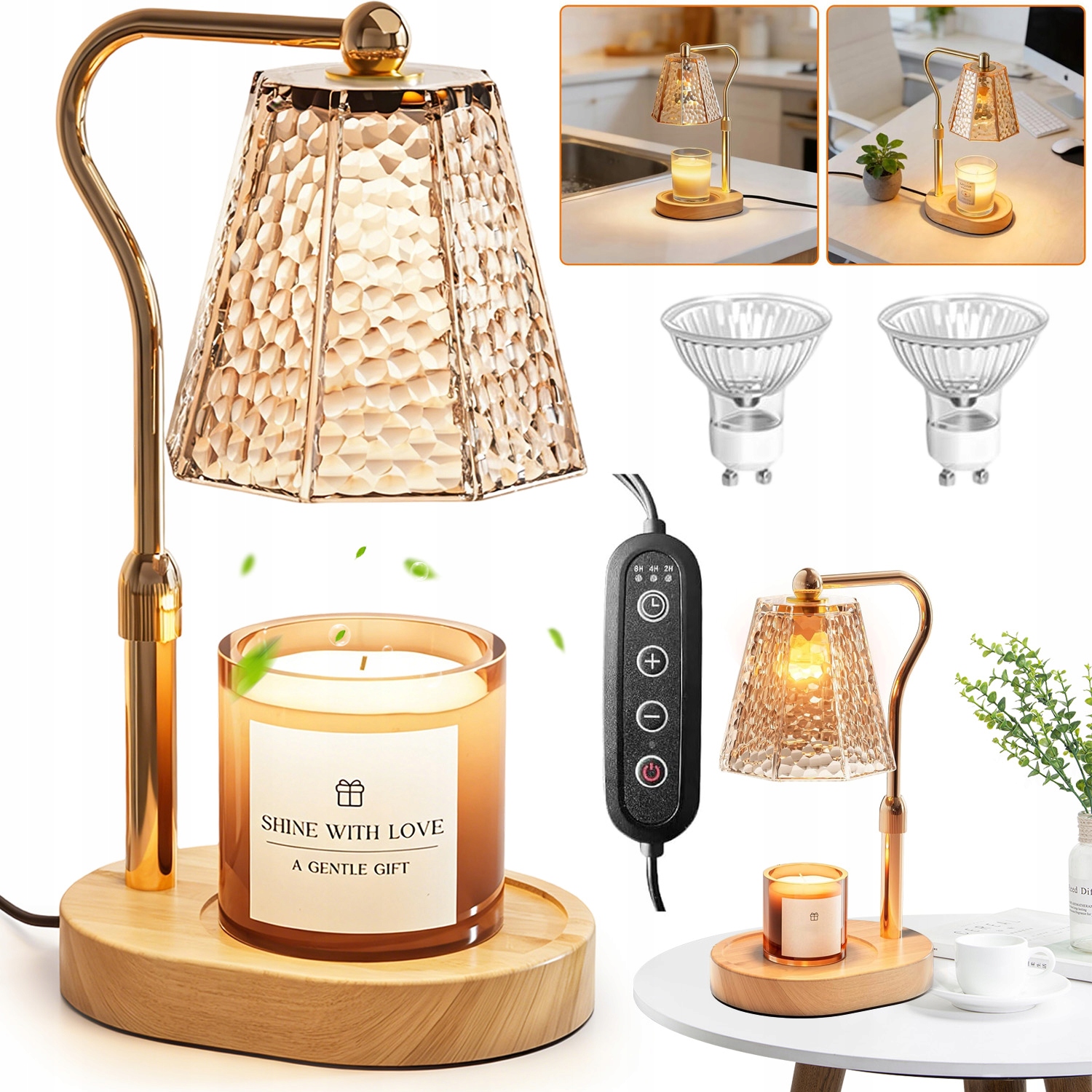Lampa Na Tavení Svíček S Funkcí Světla, Noční Lampa Se 4 Úrovněmi Jasu