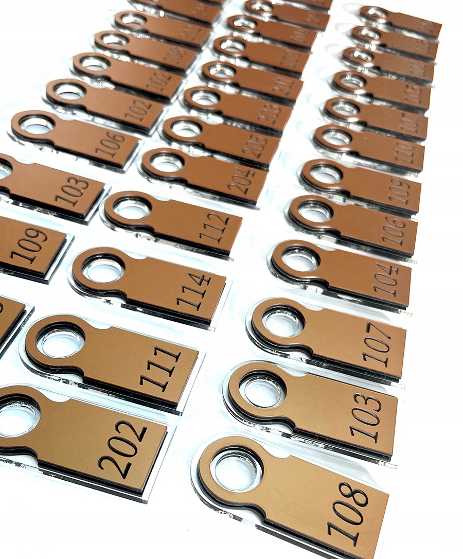 Breloczek do kluczy, BRELOK, numerek DO SZATNI - GRAWER Marka Graveric