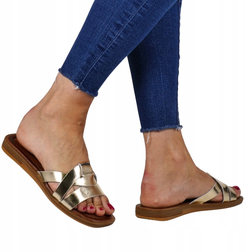 Nazouváky Z Kůže, Zlaté, Lehké A Pohodlné Boty Pro Každodenní Nošení, Letní, Módní Hot