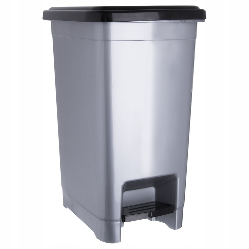 odpadkový koš s pedálovým víkem, úzký, objemný 15 l