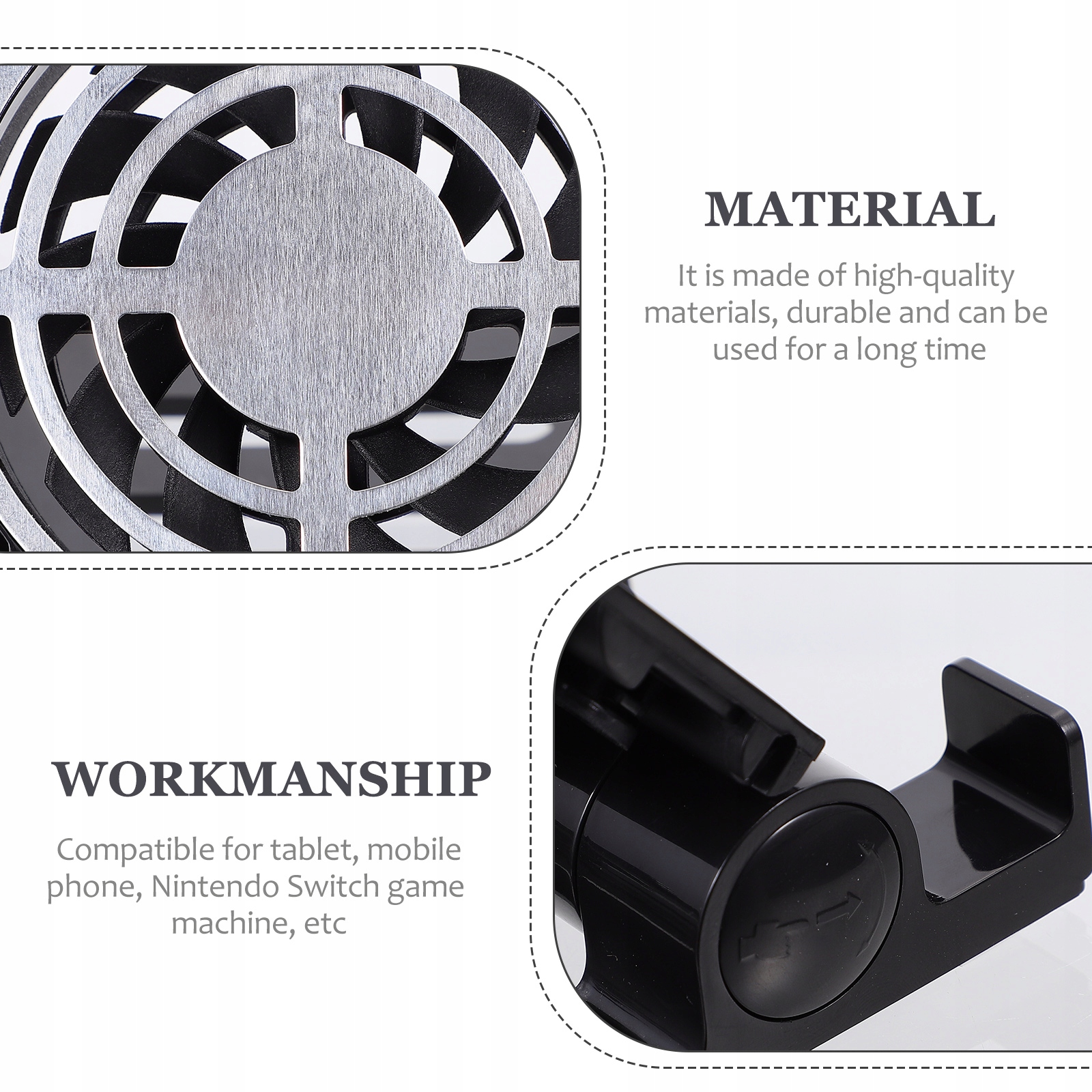 SKŁADANE WENTYLATORY PŁASKI UCHWYT NA TABLET WENTYLATOR PŁASKIE CHŁODZENIE Marka bez marki