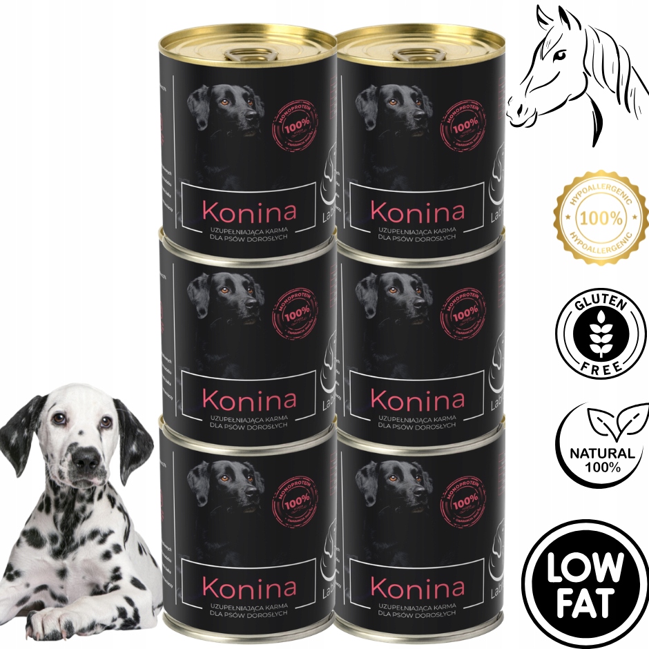 Levně LabraDog Superfood Hypoalergenní Monoproteinová Konina 100% 6x850g