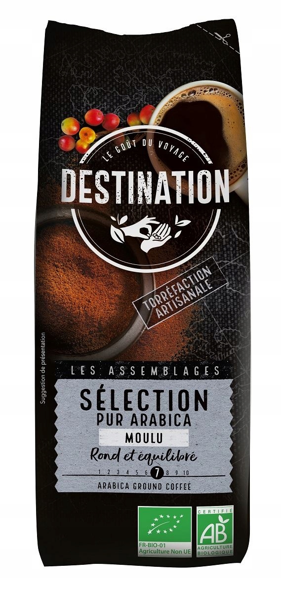Mletá Káva Arabica 100 % Selection Bio 250 g Destination