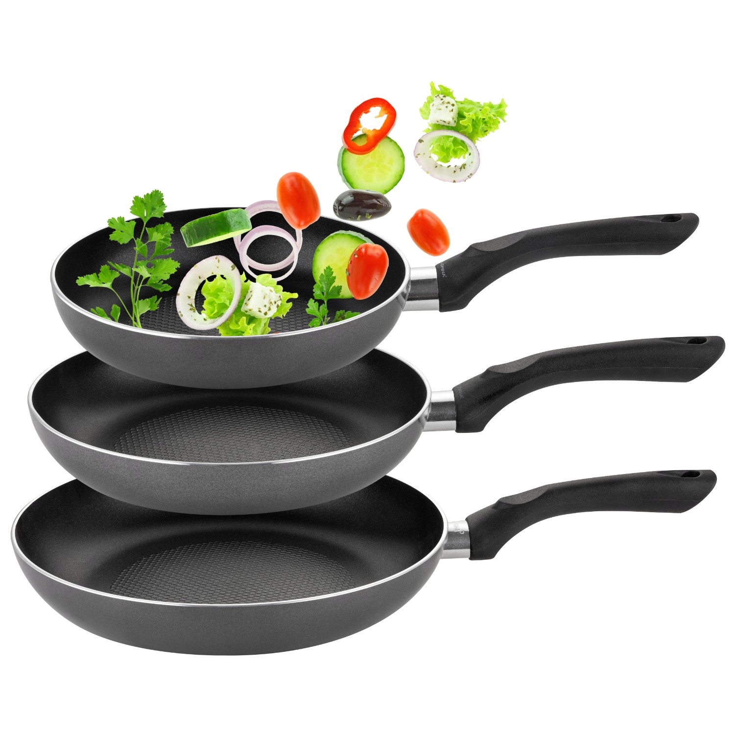 Tradiční Pánev Sada nepřilnavých pánví Maja 20 cm 24 cm 28 cm
