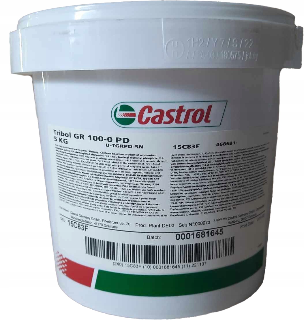 Castrol Tribol GR 100-0 PD 5kg ŁÓDŹ