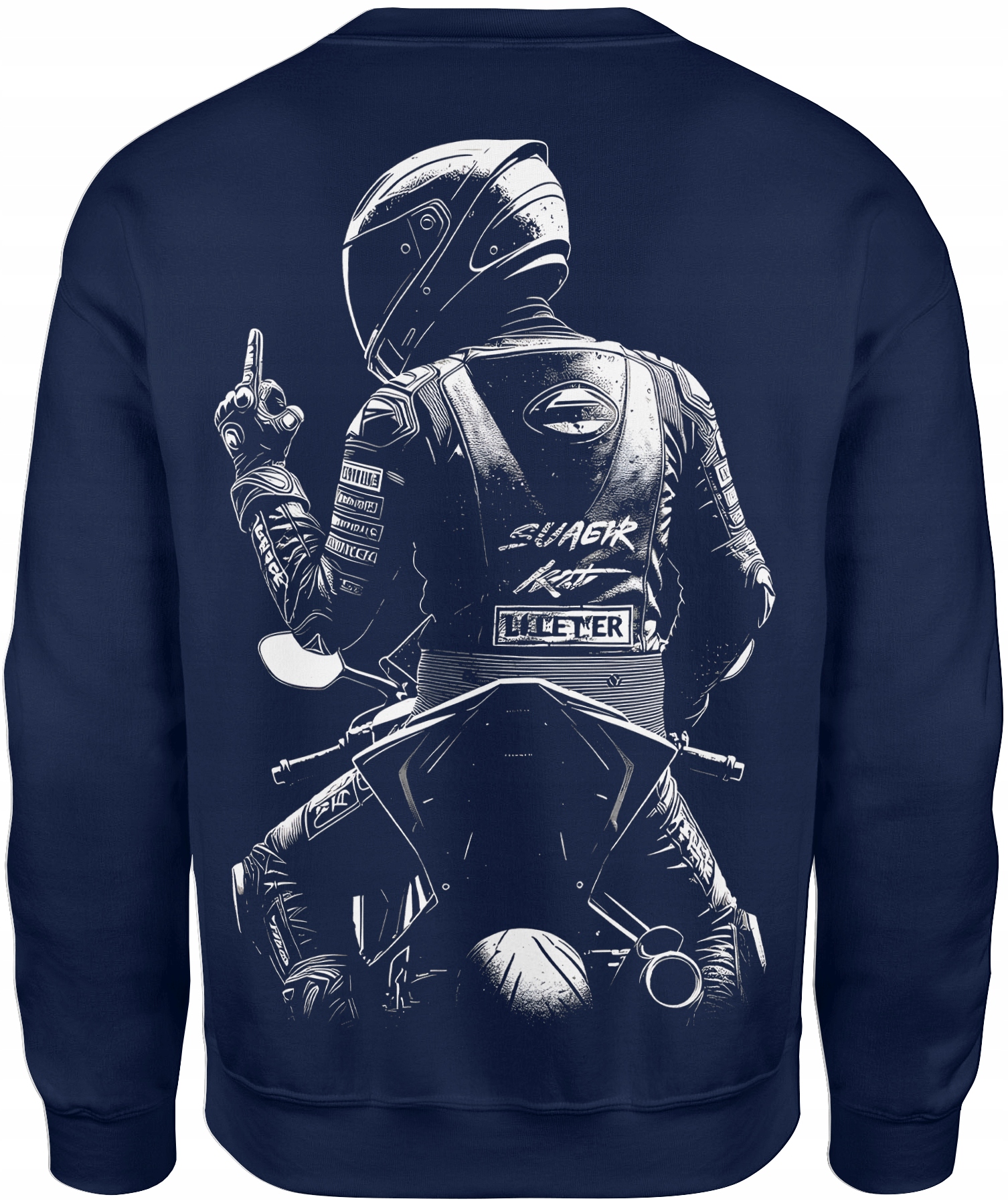 Bluza Motocyklowa Dla Motocyklisty Nadruk Z Tyłu Na Plecach L