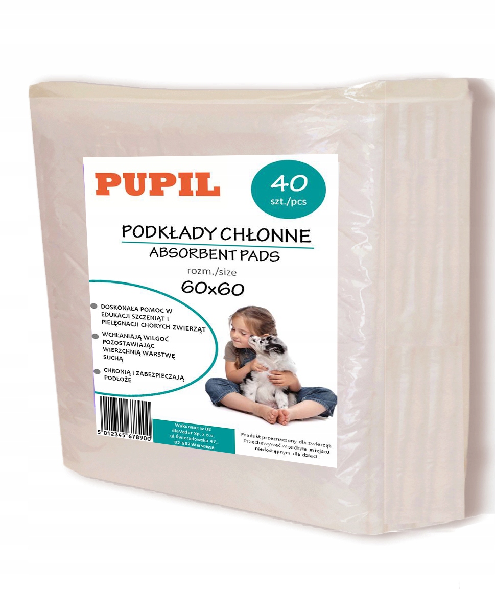 

Podkłady Chłonne Maty Nauka Sikania 60X60 40SZT