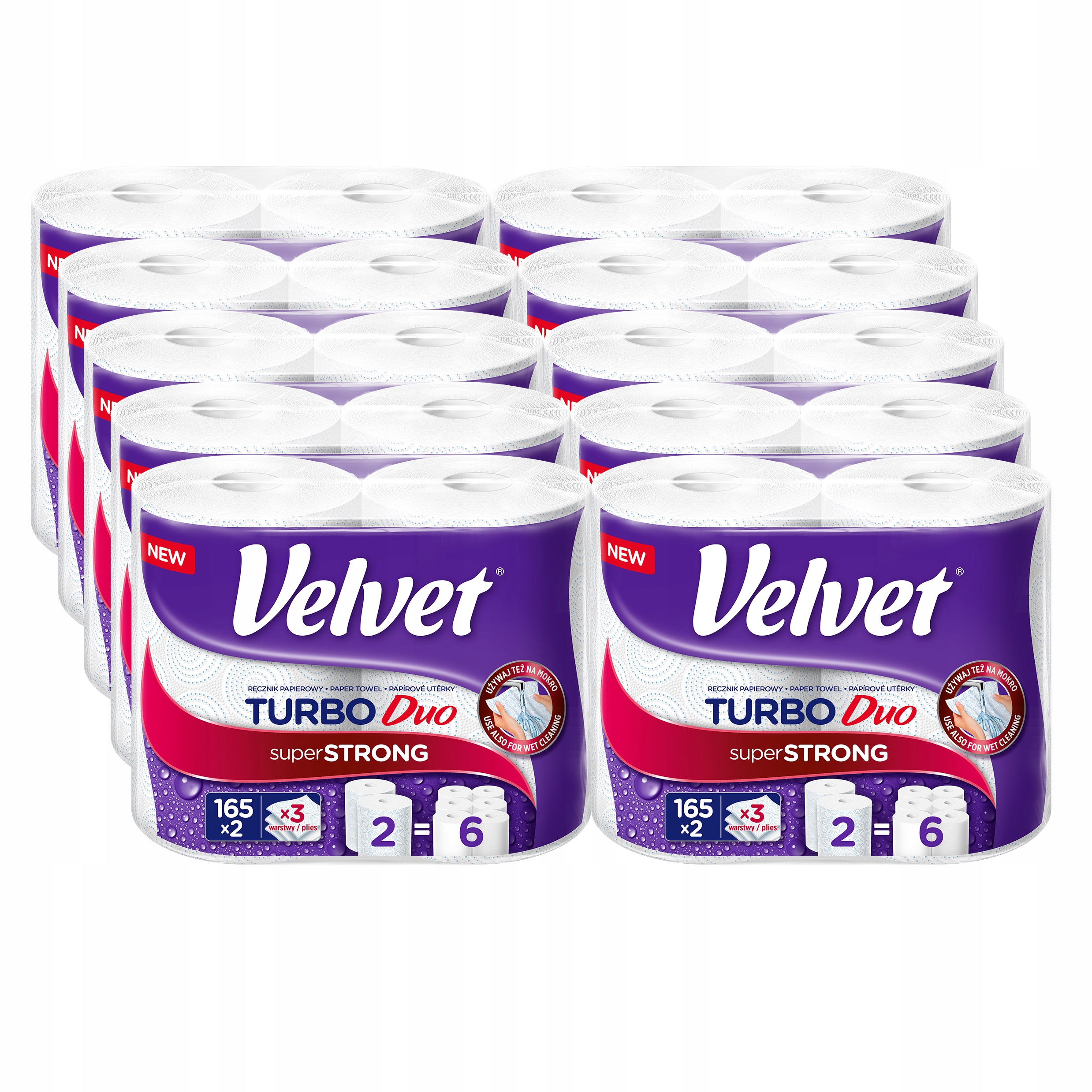 Velvet ręczniki papierowe Turbo Duo 10 x 2 rolki