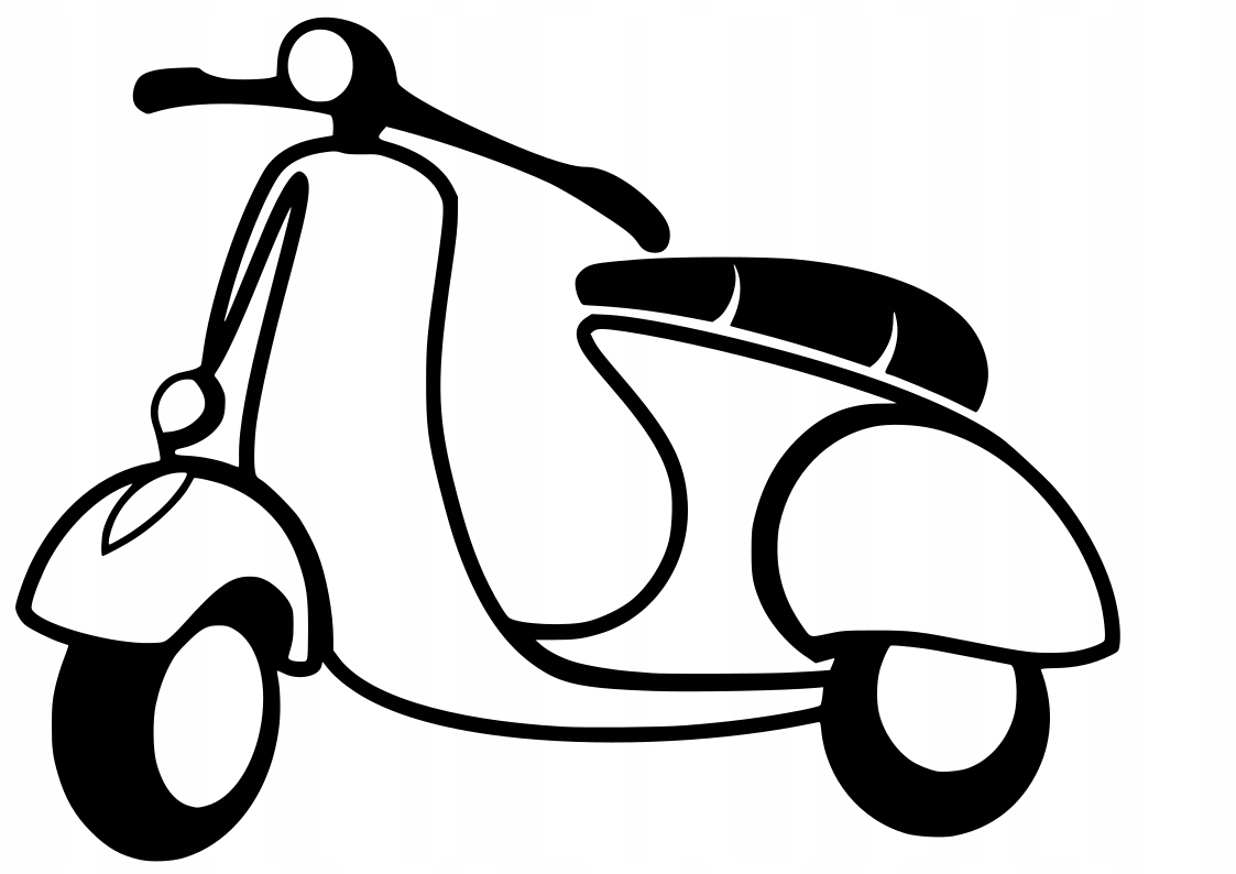 Naklejka bez tła na samochód motocykl laptop Skuter Motorower 12 x 15,7 cm