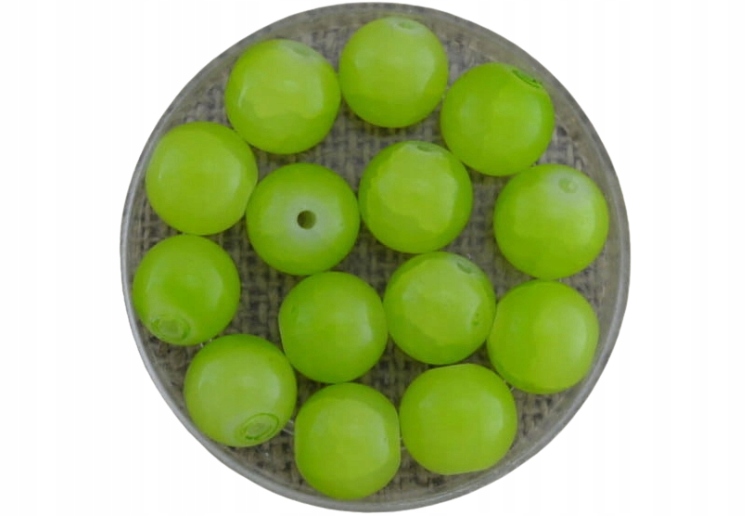 [701166] Koralik perełka gładka 10mm limonka 3szt
