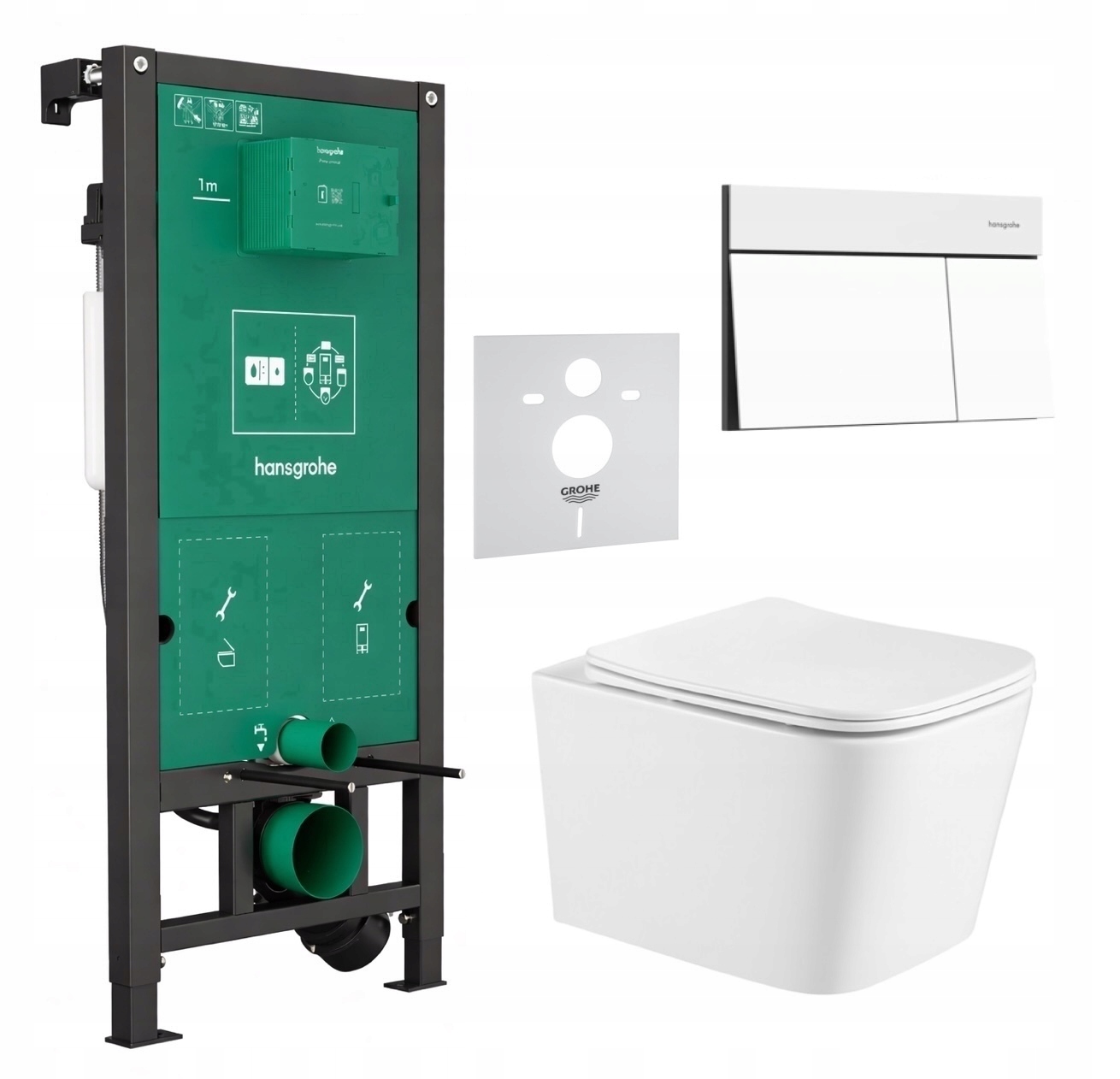 7v1 Wc Sada Stelaz Hansgrohe iFrame Wc Miska Imprese Tornado Tlačidlo