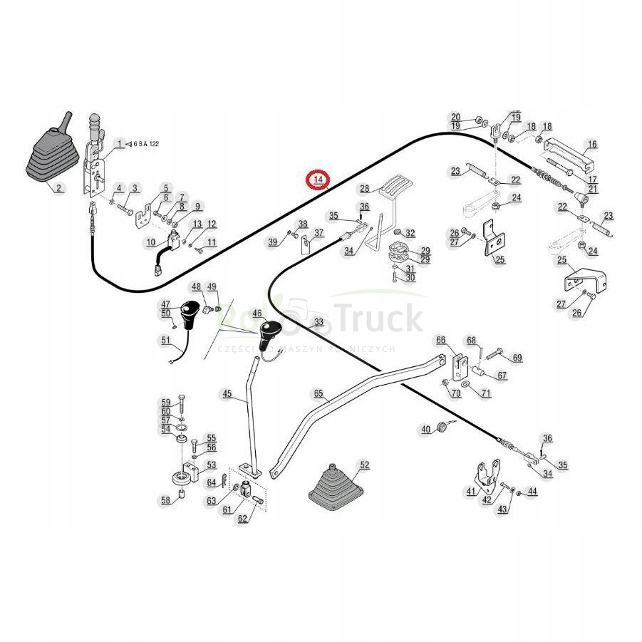 T000109 - КАБЕЛЬ РУЧНОГО ГАЛЬМА MANITOU MT ML MT-X 252799