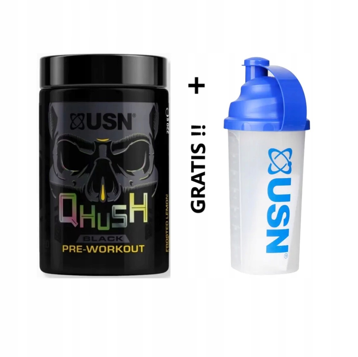 USN QHUSH BLACK PREWORKOUT 220g PRZEDTRENINGÓWKA 6009544952893 13769194043 Allegro.pl
