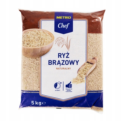 Metro Chef Hnědá rýže 5 kg – Celozrnná rýže Zdravá a aromatická