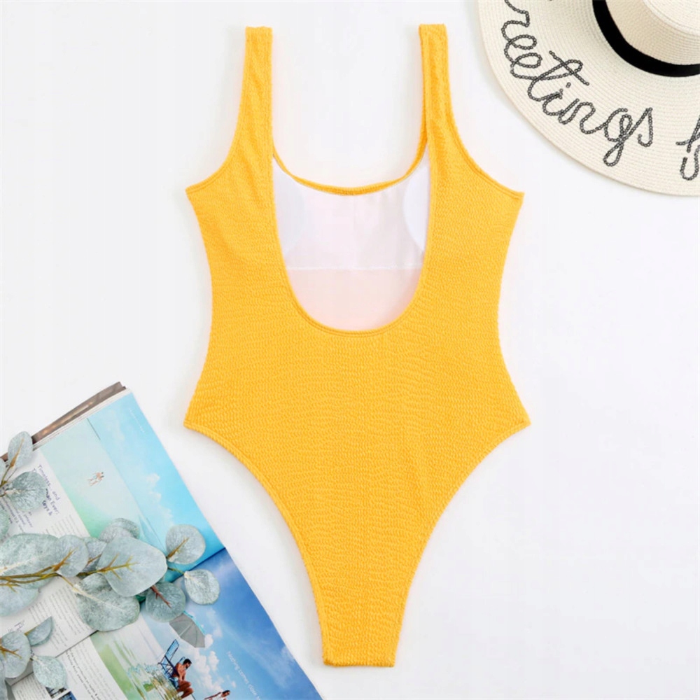 JEDNOCZĘŚCIOWY STRÓJ KĄPIELOWY ODKRYTE PLECY NEONOWY KOSTIUM KOLORY S 36 Płeć kobieta