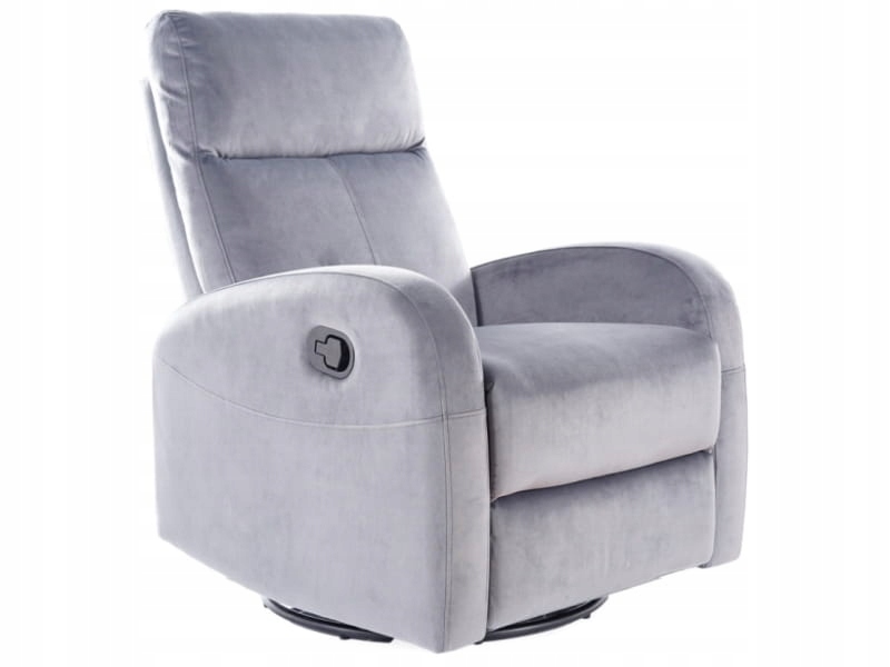 

Fotel rozkładany bujany relax Olimp velvet szary