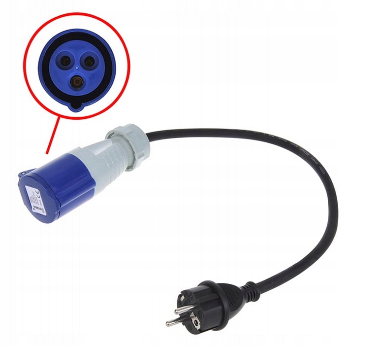 

Adapter Cee przejściówka kabel przewód 3x2,5mm