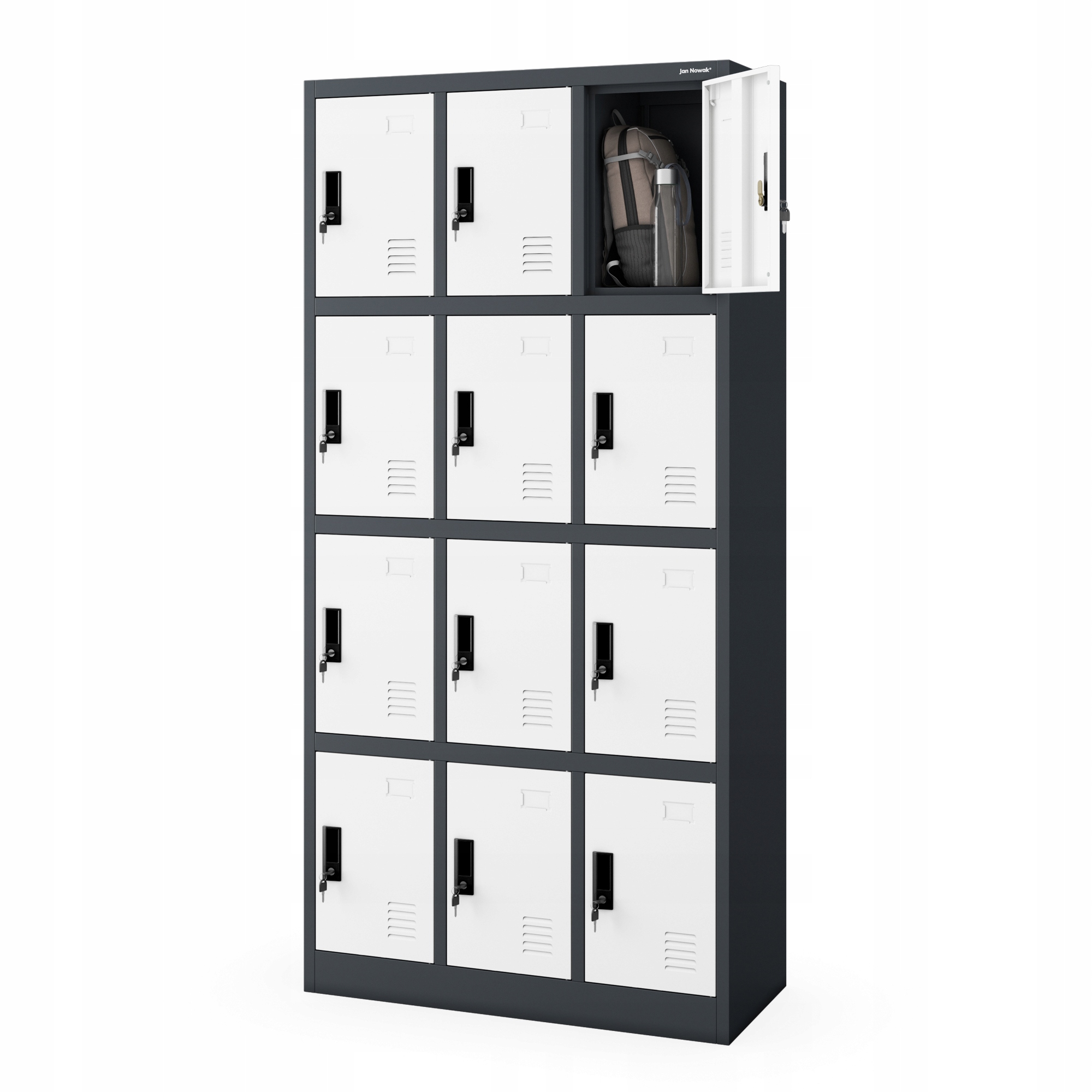 Jan Nowak Skříň do šatny Bozp Marcin Antracitově bílá