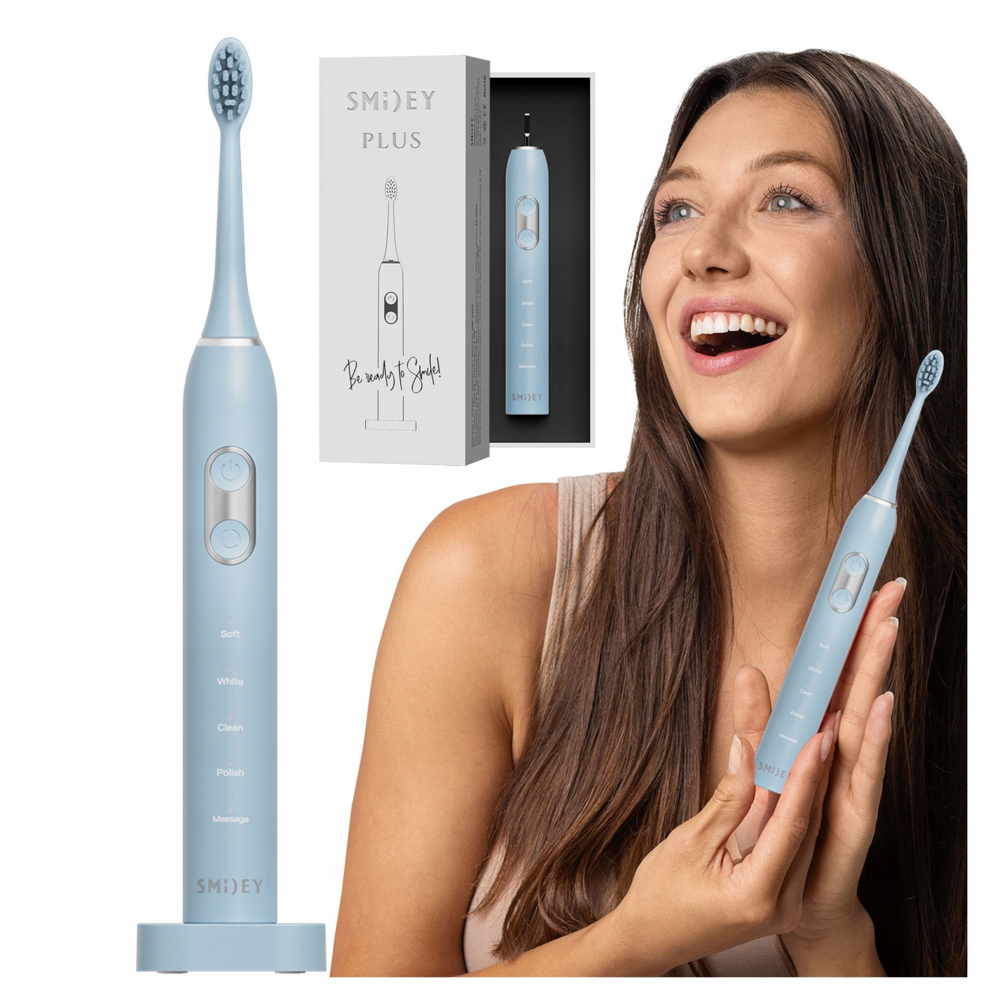 Soniczna Szczoteczka Do Zębów Elektryczna 5 Trybów Mocna Bateria Indukcja