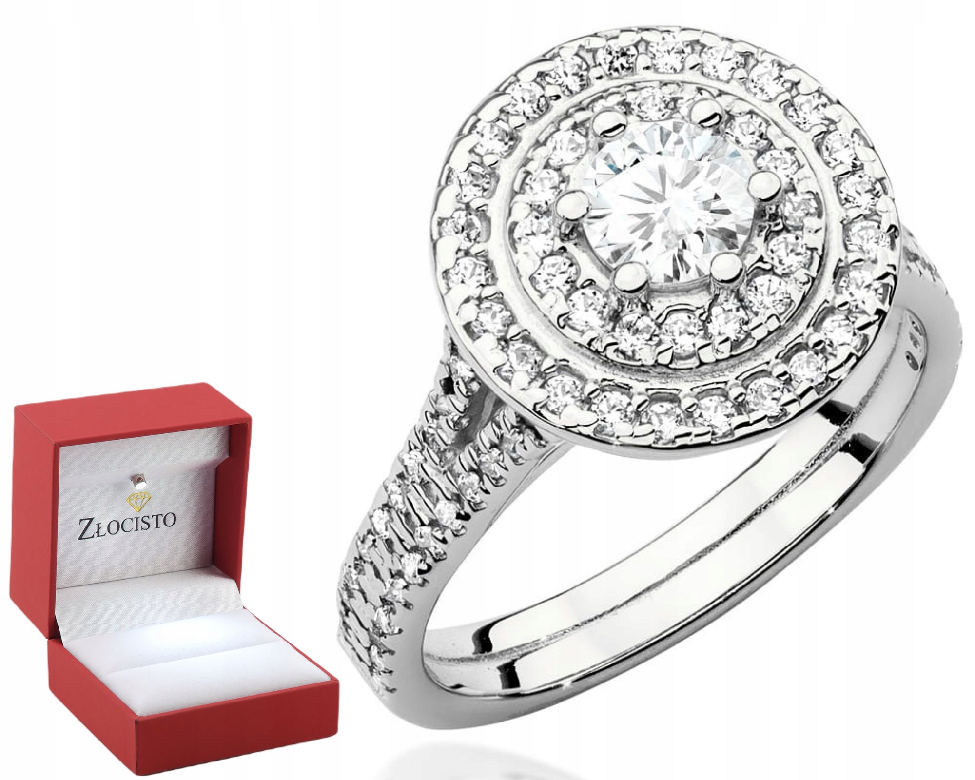 Bílé Zlato Prstýnek S Brilianty Gravírování 585 Bonus Dárek