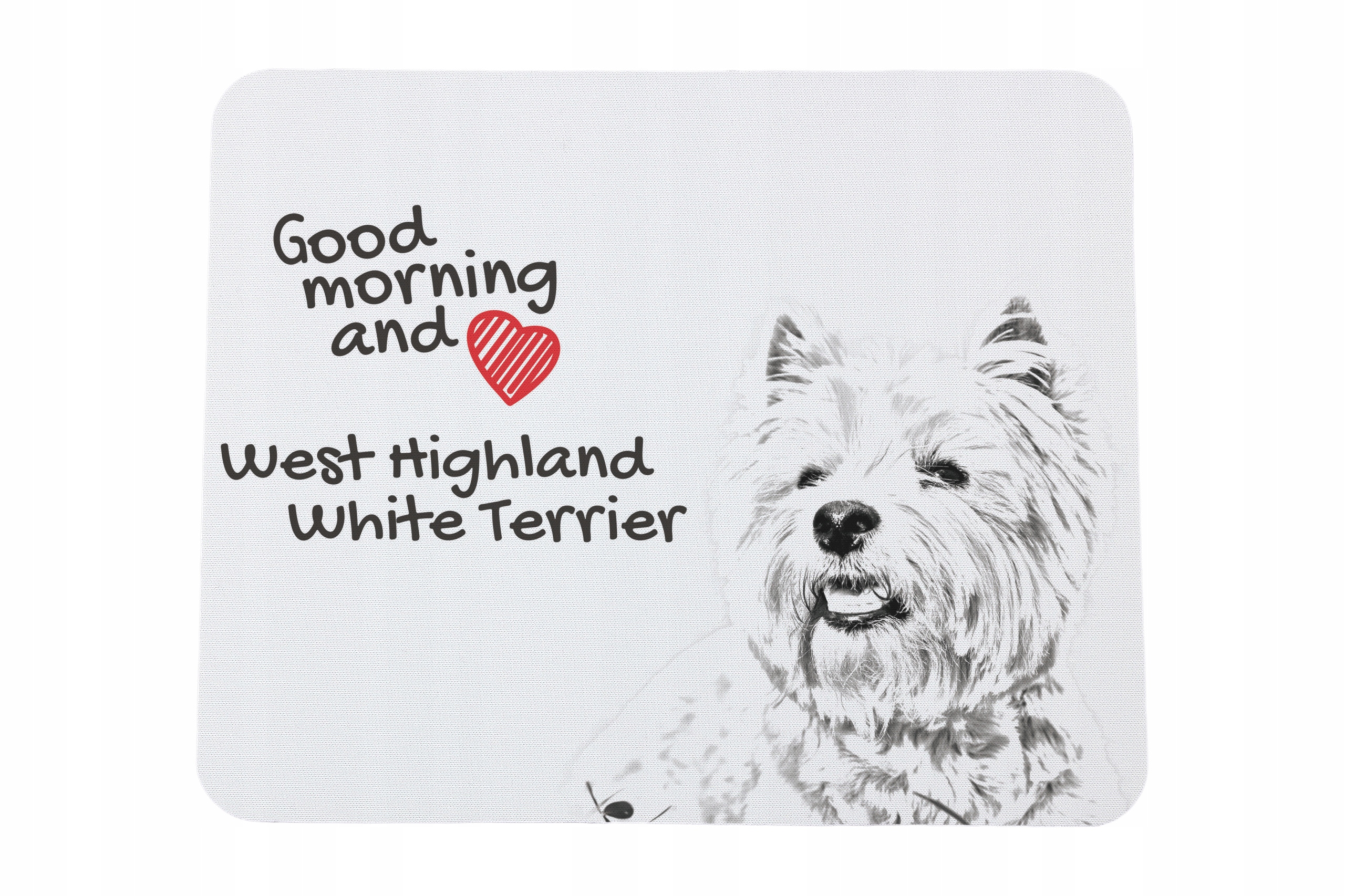 West Highland White Terrier, Westie podkładka pod myszkę z nadrukiem, per