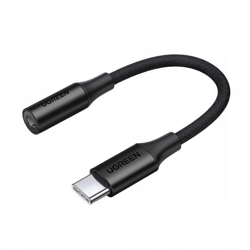 Przejściówka do słuchawek Usb-c na 3.5mm Mini Jack 10cm czarny
