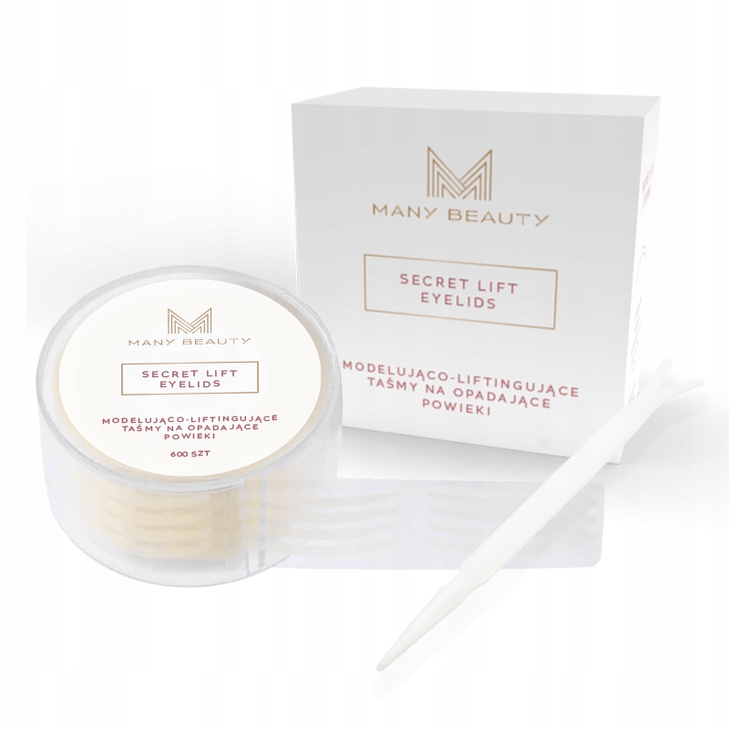 Paski korygujące powieki 600szt JASNY PÓŁKSIĘŻYC Marka ManyLashes