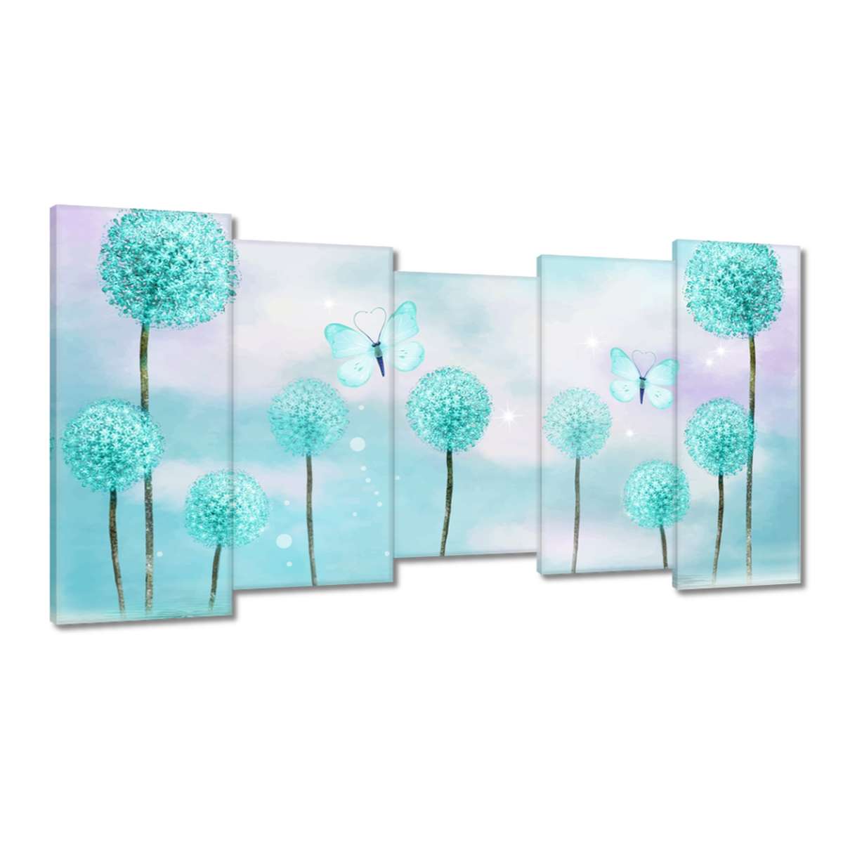 Obrazy 150x80 Motýlci Tyrkysový svět